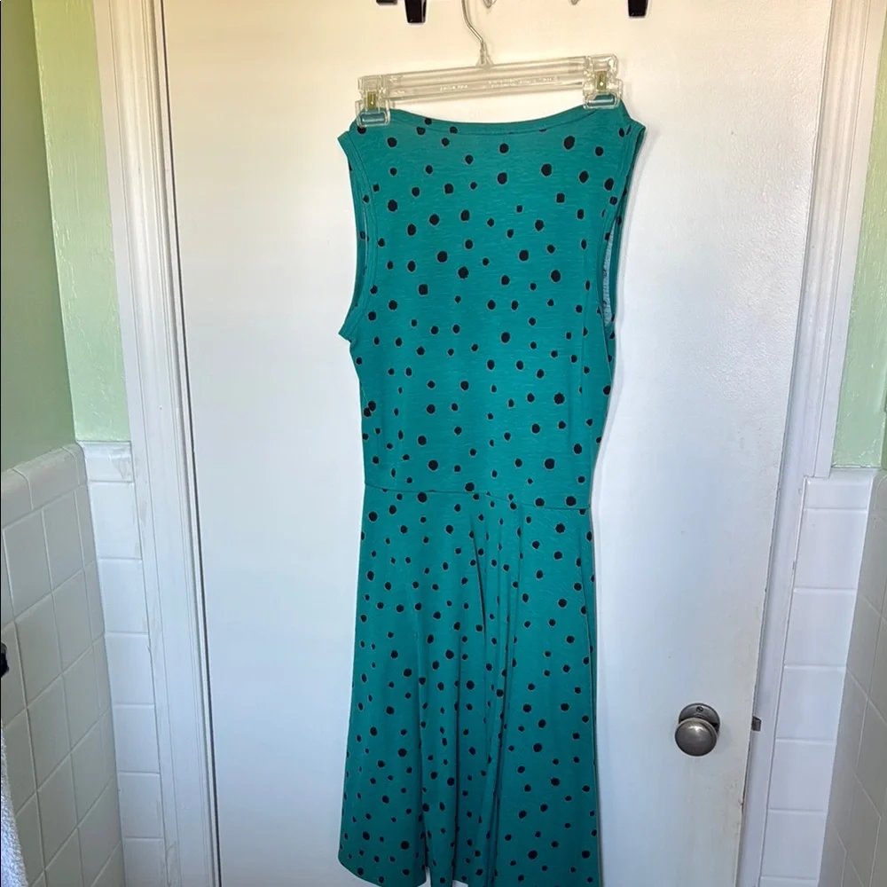LuLaRoe Green Fit and Flare Midi Dress - Picture 3 of 3